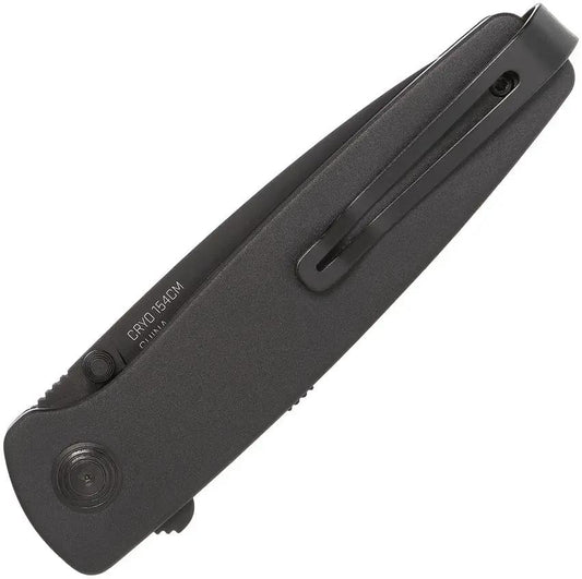 SOG Twitch III Linerlock Folding Knife - Blackout 3 Inch 154CM Blade With Extended Tang Clip For Outdoorsmen by Sog