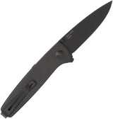 SOG Twitch III Linerlock Folding Knife - Blackout 3 Inch 154CM Blade With Extended Tang Clip For Outdoorsmen by Sog