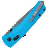 SOG Flash MK3 Assisted Opening Folding Knife - D2 Tool Steel Blade Blue Handle EDC Ready by SOG