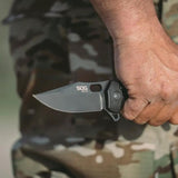 SOG Seal XR Clip Point Folding Knife - S35VN Blade for EDC and Tactical Use Pro Edition by SOG