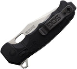 SOG SEAL XR Lock Knife Black GRN Handle - Fast Deployment With XR Lock And S35VN Stonewashed Blade For EDC Pros by SOG