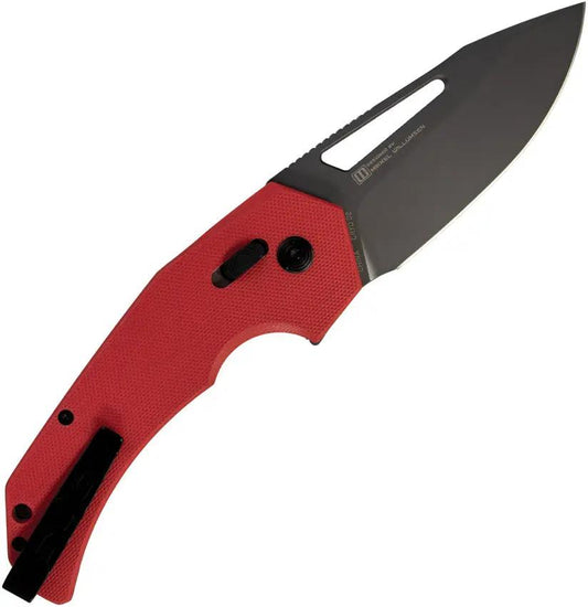 SOG Prohen XR Lock Knife - Compact EDC Folding Knife With D2 Tool Steel Blade And Red G10 Handle by SOG