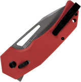 SOG Prohen XR Lock Knife - Compact EDC Folding Knife With D2 Tool Steel Blade And Red G10 Handle by SOG