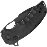 SOG Kiku XR Lock BlackOut EDC Knife - Compact 3-Inch CTS-XHP Tanto Blade With XR Lock by SOG