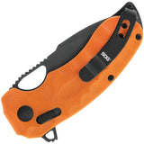 SOG Kiku LTE XR Lock Folding Knife Bright Orange G10 Handle With CTS XHP Blade For Everyday Carry by SOG