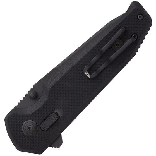 SOG Vision XR Lock Blackout Knife - Compact Tactical EDC With CTS XHP Tanto Blade For Everyday Readiness by SOG