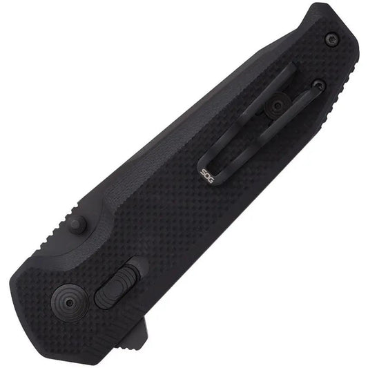 SOG Vision XR Lock Blackout Folding Knife - XR Lock Quick Action CTS XHP Tanto Blade For Tactical EDC by SOG