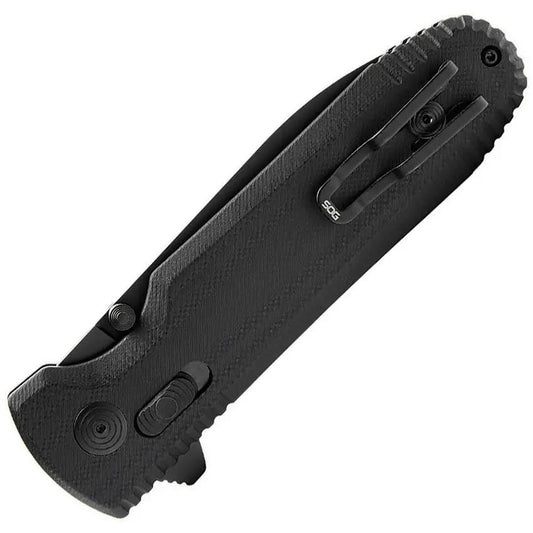 SOG Pentagon XR Lock Blackout - CTS XHP Blade, G10 Handle, Stealth Low Reflectivity Finish For EDC by SOG