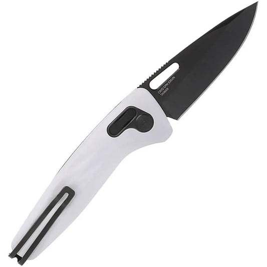 SOG One Zero XR Lock Knife - CPM S35VN Blade With TiNi Coated White Aluminum Handle For EDC by Sog