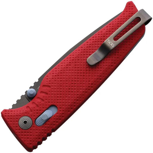 SOG Altair XR Premium Lock Knife Canyon Red GRN Handle - 3 Inch TiNi-Coated 154CM Drop Point Blade For EDC Enthusiasts by Sog