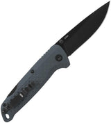 SOG Adventurer Lockback Knife - 3-Inch Black PVD Drop Point Blade with Gray GFN Handle for EDC Enthusiasts by SOG