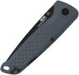 SOG Adventurer Lockback Knife - 3-Inch Black PVD Drop Point Blade with Gray GFN Handle for EDC Enthusiasts by SOG