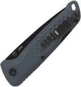 SOG Adventurer Lockback Knife - 3-Inch Black PVD Drop Point Blade with Gray GFN Handle for EDC Enthusiasts by SOG