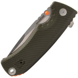 SOG Tellus Framelock Folding Knife - Compact Everyday Carry With 3.5 Inch Blade And Green GRN Handle by SOG