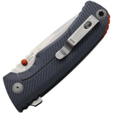 SOG Tellus FLK Framelock Knife Wolf Gray - Compact EDC Folder With 3.5 Inch Blade And Textured GRN Handle by Sog