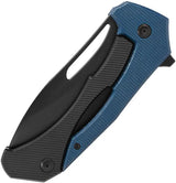 SOG Bulwark Framelock Knife - Blue Micarta Handle 3 Inch D2 Blade 4 Inch Closed For EDC by SOG