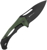 SOG Bulwark Framelock OD Micarta Folding Knife - 3-Inch D2 Blade for EDC and Outdoor Use by SOG