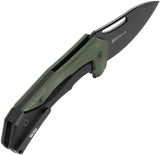 SOG Bulwark Framelock OD Micarta Folding Knife - 3-Inch D2 Blade for EDC and Outdoor Use by SOG