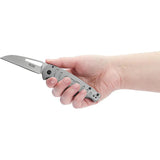 SOG Escape FL Linerlock Knife - Compact EDC Wharncliffe Blade Bead Blast Finish Stainless Handle by SOG