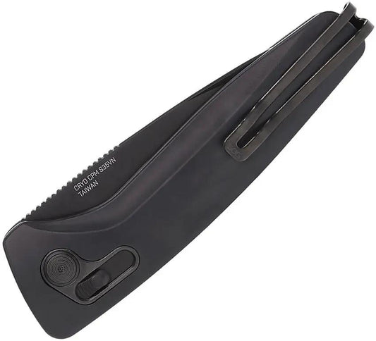 SOG Auto One-Zero XR Lock Knife - Quick Deploy EDC Tool With 3in CPM S35VN Blade In Black TiNi Finish by SOG