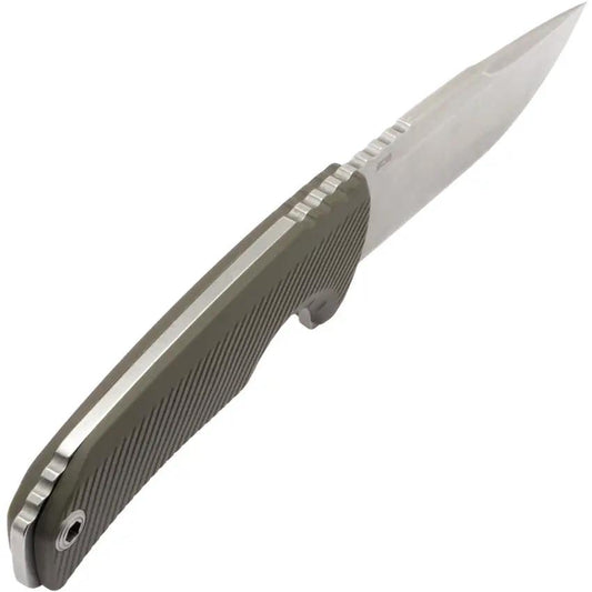 SOG Tellus FX Fixed Blade Knife - OD Green Durable 440 Stainless Full Tang With 4.25 Inch Blade And Textured GRN Handle by Sog