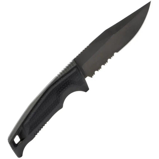 SOG Recondo FX Tactical Knife - Black TiNi Coated 440C Blade With Partially Serrated Edge And MOLLE Sheath by Sog