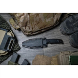 SOG Recondo FX Tactical Knife - Black TiNi Coated 440C Blade With Partially Serrated Edge And MOLLE Sheath by Sog