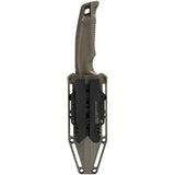SOG Recondo FX Fixed Blade Knife - Tactical 4.63 Inch Serrated Blade With TiNi Coating FDE Handle And MOLLE Sheath by Sog