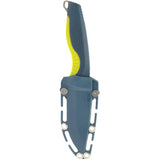SOG Aegis Fx Knife Indigo Yellow - High Visibility Fixed Blade With Indigo Overmold Grip And MOLLE Sheath by Sog