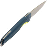 SOG Aegis Fx Knife Indigo Yellow - High Visibility Fixed Blade With Indigo Overmold Grip And MOLLE Sheath by Sog