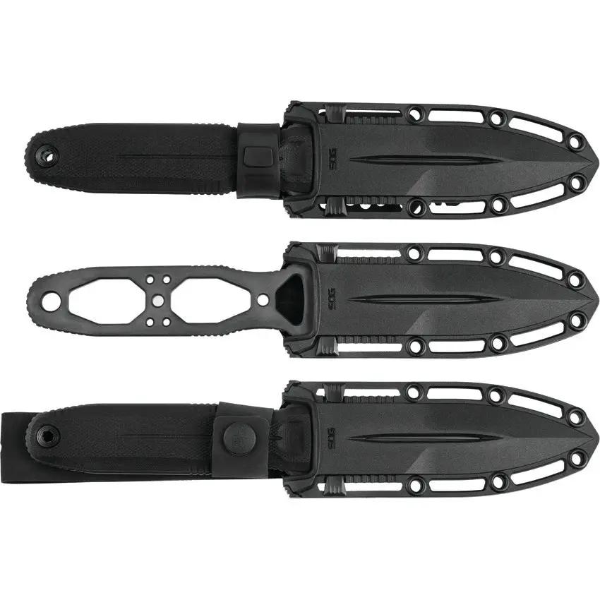 SOG Pentagon FX Covert Tactical Knife - 4.75 Inch S35VN TiNi Blade, Ambidextrous Full Tang MOLLE Sheath For Professionals by SOG