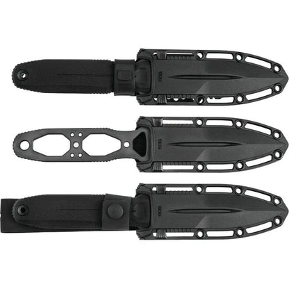 SOG Pentagon FX Covert Tactical Knife - 4.75 Inch S35VN TiNi Blade, Ambidextrous Full Tang MOLLE Sheath For Professionals by SOG