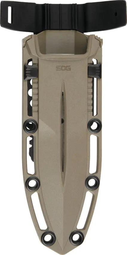 SOG Pentagon FX Tactical Knife - Full Tang S35VN TiNi Blade G10 Handle Ambidextrous MOLLE Sheath by SOG