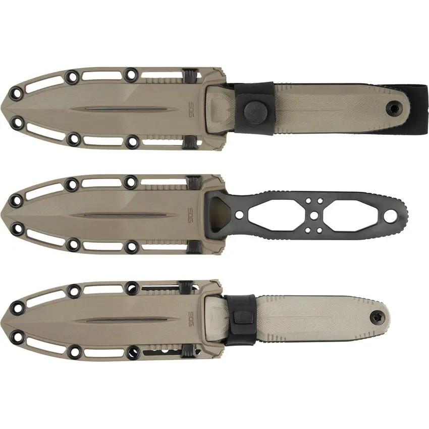 SOG Pentagon FX Tactical Knife - Full Tang S35VN TiNi Blade G10 Handle Ambidextrous MOLLE Sheath by SOG