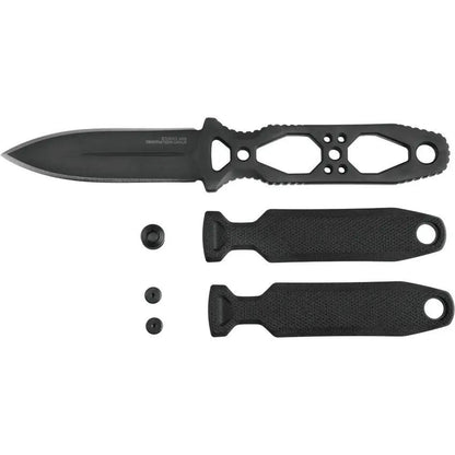 SOG Pentagon FX Covert Tactical Knife - 3.5in TiNi S35VN Blade With Black G10 Full Tang Ambidextrous MOLLE Sheath by SOG