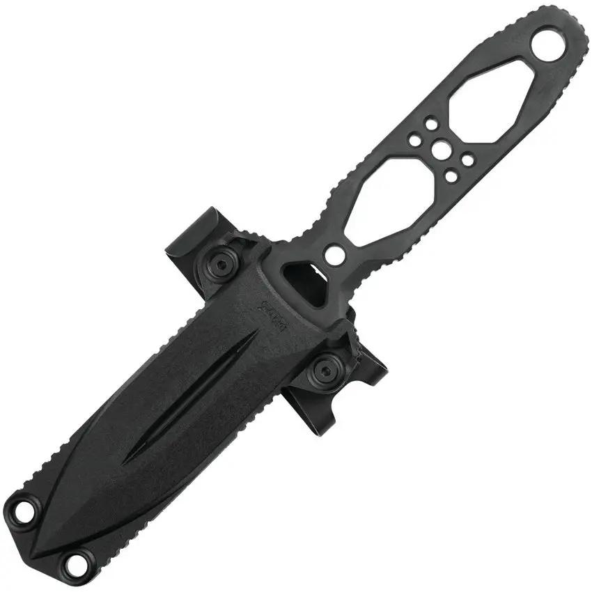 SOG Pentagon FX Covert Tactical Knife - 3.5in TiNi S35VN Blade With Black G10 Full Tang Ambidextrous MOLLE Sheath by SOG