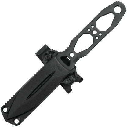 SOG Pentagon FX Covert Tactical Knife - 3.5in TiNi S35VN Blade With Black G10 Full Tang Ambidextrous MOLLE Sheath by SOG