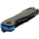SOG Flash MT Multi Tool Cyan Assisted Opening One Handed Deployment With Wire Cutter And Magnetic Bit Holder For EDC by Sog