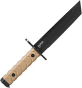 SOG BAR15T Combat Knife - AUS-8 Blade, G10 Handle, FDE Finish, Kydex Sheath for Tactical Enthusiasts by SOG
