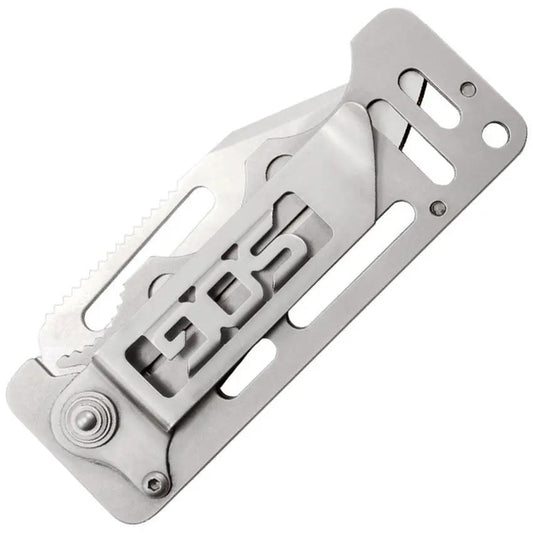 SOG Cashcard EZ1-CP Slim Wallet Sized Pocket Knife With Money Clip Steel Handle EDC - Compact Everyday Carry Tool by SOG
