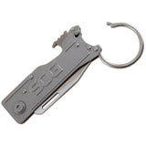 SOG Keytron KT1001 CP Satin Blade 1.88 Inch Clip Point EDC Knife On Key Ring Bottle Opener - Compact All In One Utility by SOG