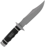 SOG Tech Bowie Knife AUS8 Stonewashed 11in Blade - Rugged Outdoor Knife With Black Kraton Handle And Kydex Sheath by SOG