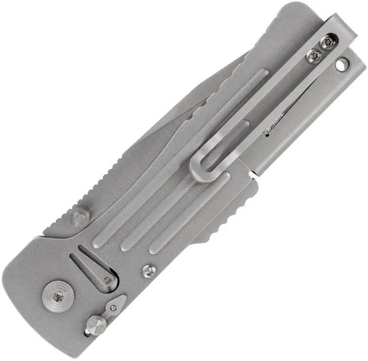 SOG Slim Jim 2.0 Lockback Assisted Opening EDC Knife Satin AUS 8 Clip Point Blade - Bead Blast Finish For EDC by SOG