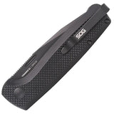 SOG Terminus SJ Blackout Folding Knife - 3 Inch D2 TiNi Blade With Black G10 Handle EDC Slip Joint by Sog