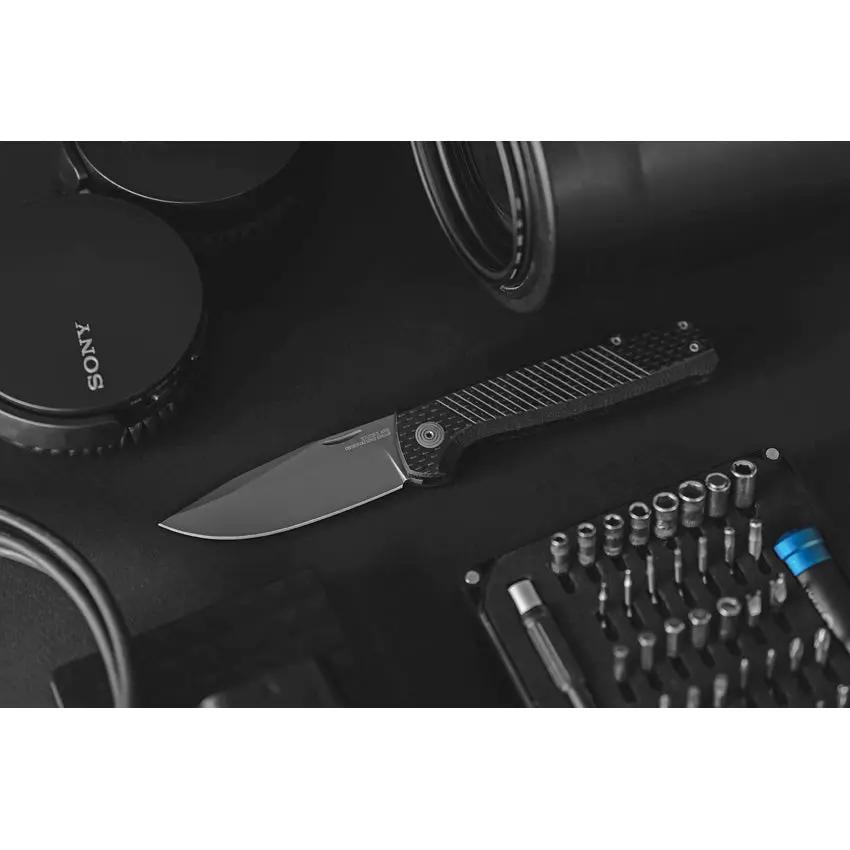 SOG Terminus SJ LTE Graphite Knife - TiNi D2 Blade Non Locking EDC Pocket Knife For Professionals by Sog
