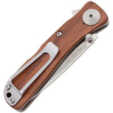 SOG Twitch II A/O Satin Drop Point Knife - One-Hand Deployment, Rosewood Handle, AUS-8 Steel by SOG