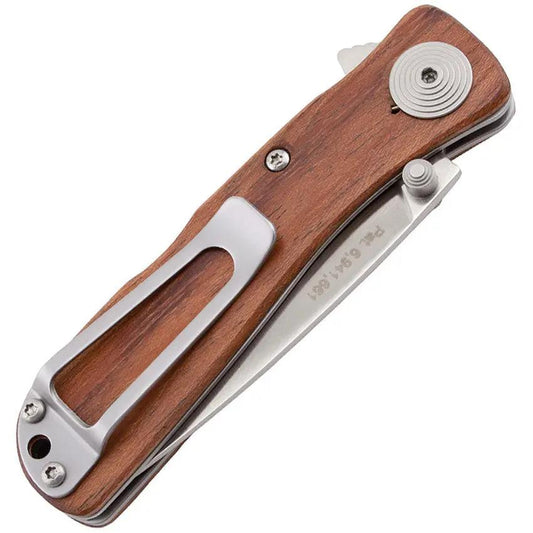 SOG Twitch II Lockback Knife - Assisted Opening AUS-8 Satin Blade With Rosewood Handle For EDC by SOG