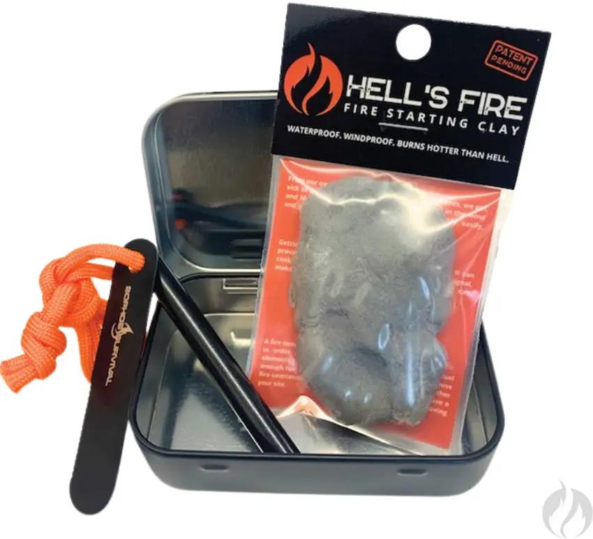 Hell's Fire Fire Starting Bundle - Waterproof Windproof Kit That Ignites At Any Temperature And Altitude by Hell's Fire