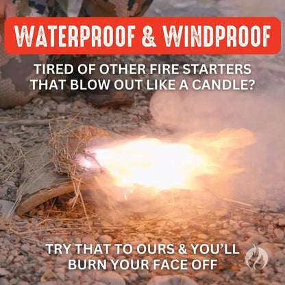 Hell's Fire Fire Starting Bundle - Waterproof Windproof Kit That Ignites At Any Temperature And Altitude by Hell's Fire