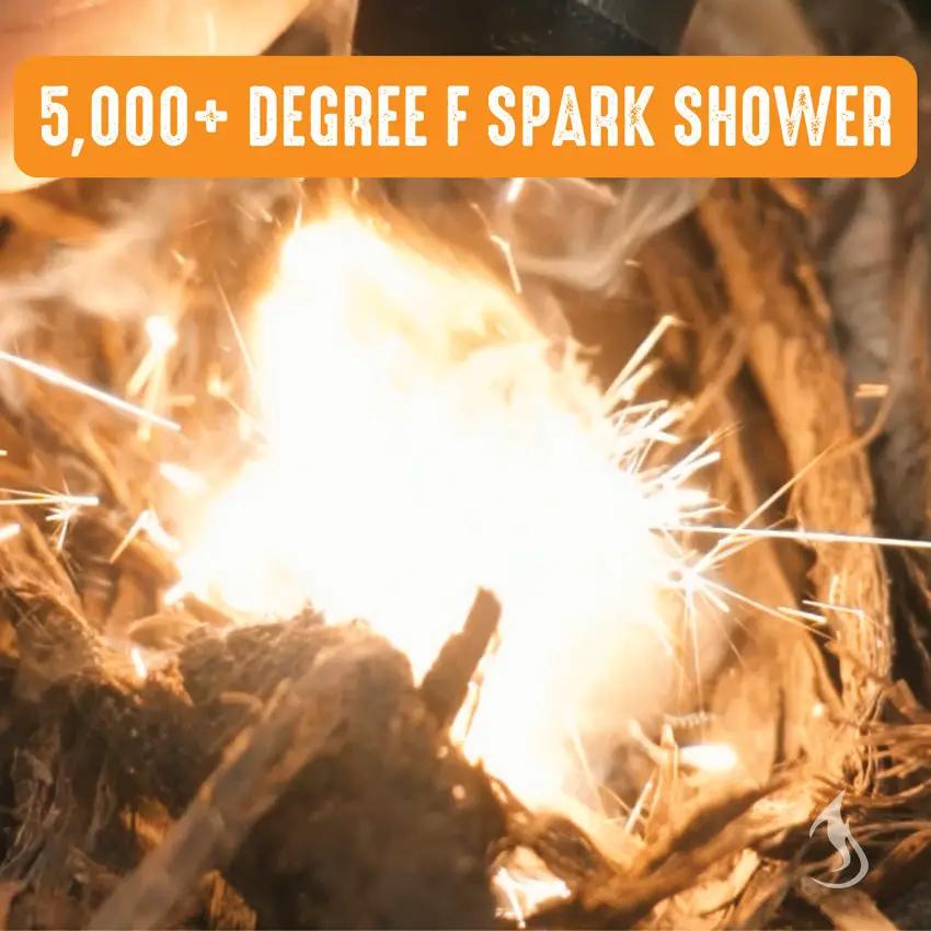 Hell's Fire Ferro Fire Striker 3 Inch - 3500+ Strikes And 5000 Degree Spark Shower Windproof And Waterproof by Hell's Fire